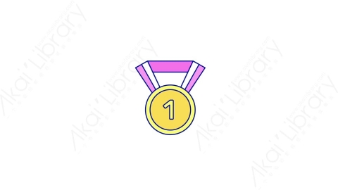 AE模板-MG扁平体育运动元素图标Medal_1冠军奖牌