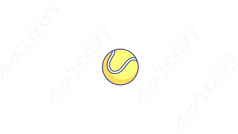 AE模板-MG扁平体育运动元素图标Tennis_Ball网球