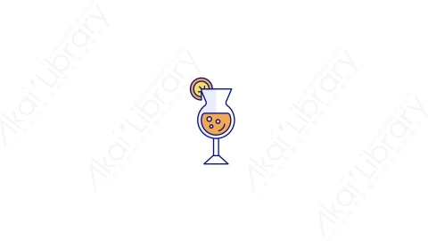 AE模板-MG扁平夏天元素图标Fruit_Coctail果汁