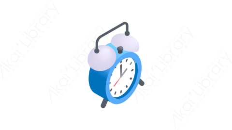 图片素材-007闹钟 alarm clockMG等距立体卡通教育元素图标