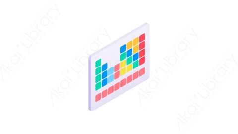 图片素材-009元素周期表 periodic tableMG等距立体卡通教育元素图标