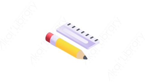 图片素材-019铅笔 pencilMG等距立体卡通教育元素图标
