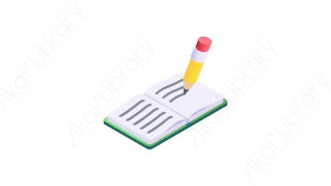 图片素材-023笔记本 notebookMG等距立体卡通教育元素图标