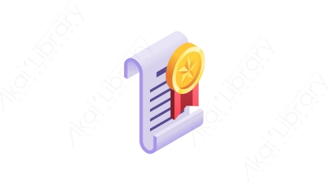 图片素材-028证书certificateMG等距立体卡通奖章徽章奖杯元素图标