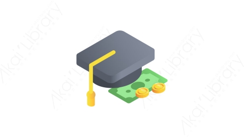 图片素材-028奖学金 scholarshipMG等距立体卡通教育元素图标