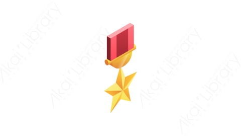 图片素材-030勋章medalMG等距立体卡通奖章徽章奖杯元素图标