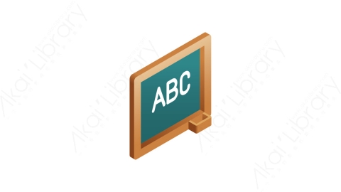 图片素材-038黑板 blackboardMG等距立体卡通教育元素图标