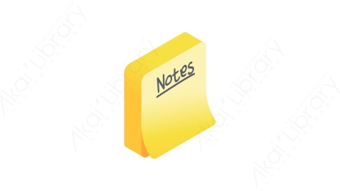 图片素材-044便签 sticky noteMG等距立体卡通教育元素图标