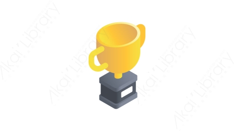 图片素材-048奖杯 trophyMG等距立体卡通教育元素图标