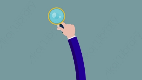 AE模板-MG扁平手势动画Hand_Holding_Magnifier