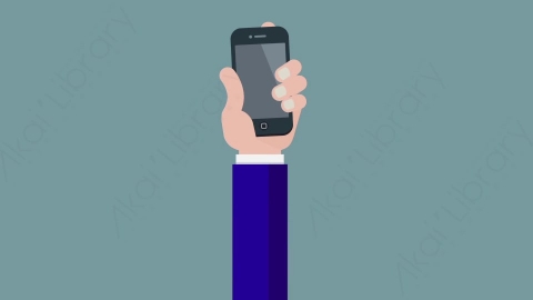 AE模板-MG扁平手势动画Hand_Holding_Phone