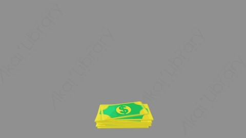 AE模板-MG扁平元素图标Banknotes_Stack_3_Losing纸币