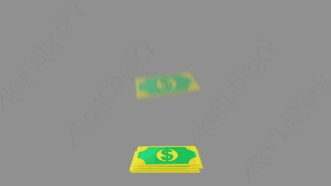 AE模板-MG扁平元素图标Banknotes_Stack_3_Raising纸币