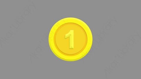 AE模板-MG扁平元素图标Coin_Front_1金币硬币
