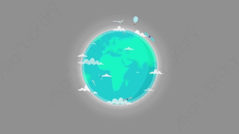 AE模板-MG扁平元素图标Earth地球