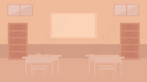AE模板-MG扁平场景背景class_room教室