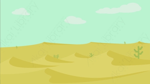 AE模板-MG扁平场景背景desert沙漠荒漠