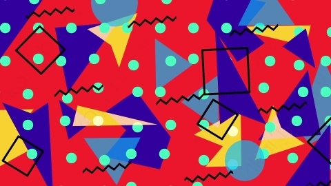 AE模板-时尚元素混合随机图形背景Pattern_01