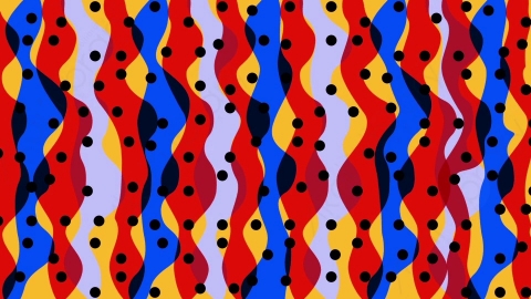 AE模板-时尚元素混合随机图形背景Pattern_07