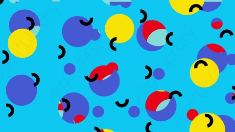 AE模板-时尚元素混合随机图形背景Pattern_25