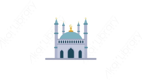 AE模板-MG扁平城市建筑元素图标Mosque清真寺