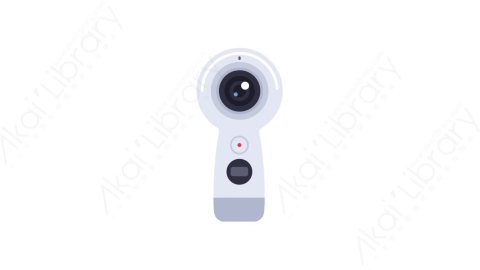AE模板-MG扁平电子设备元素图标360 camera (two)360度全景摄像头-2