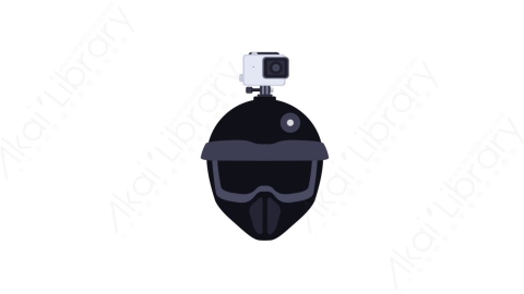 AE模板-MG扁平电子设备元素图标Action camera helmet motorcycle便携头盔摄像机