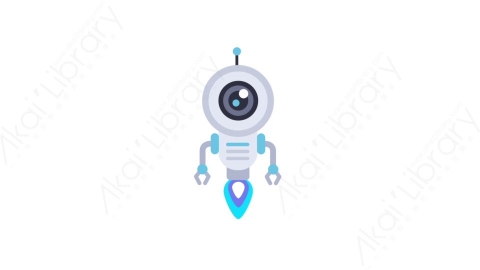 AE模板-MG扁平电子设备元素图标Robot (three)机器人-3
