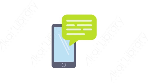AE模板-MG扁平电子设备元素图标Smartphone text message SMS手机短信