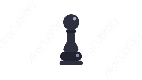 AE模板-MG扁平儿童玩具元素图标Chess piece (black pawn)国际象棋棋子