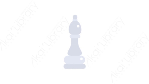 AE模板-MG扁平儿童玩具元素图标Chess piece (white bishop)国际象棋棋子