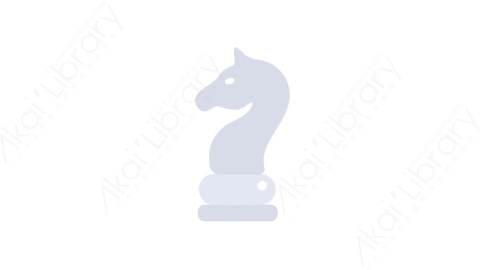 AE模板-MG扁平儿童玩具元素图标Chess piece (white knight)国际象棋棋子