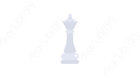 AE模板-MG扁平儿童玩具元素图标Chess piece (white queen)国际象棋棋子