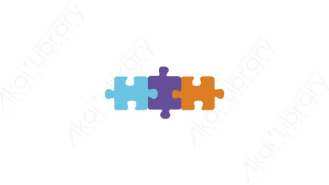 AE模板-MG扁平儿童玩具元素图标Puzzle拼图