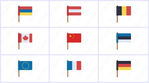 AE模板-MG扁平国家旗帜元素图标包26_Country_flags