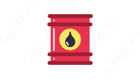 AE模板-MG扁平交通工具元素图标Oil barrel油桶
