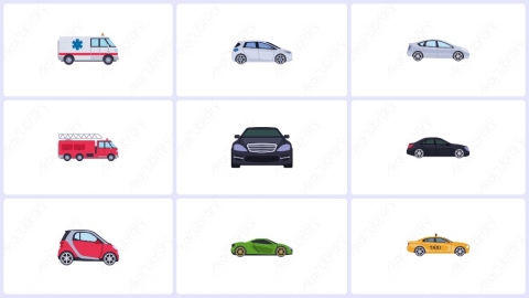 AE模板-MG扁平交通工具元素图标包16_Vehicles
