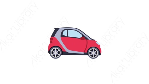 AE模板-MG扁平交通工具元素图标Small car side view (one)小轿车侧面