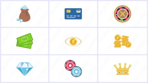 AE模板-MG扁平金融商务办公元素图标包03_Money_financial_gold_treasure_casino
