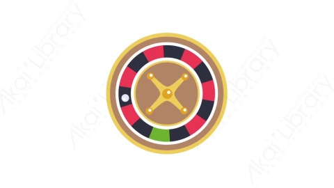 AE模板-MG扁平金融商务办公元素图标Casino roullet wheel赌场轮盘