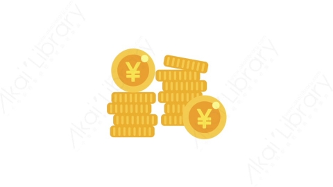 AE模板-MG扁平金融商务办公元素图标Coins (yen)人民币金币
