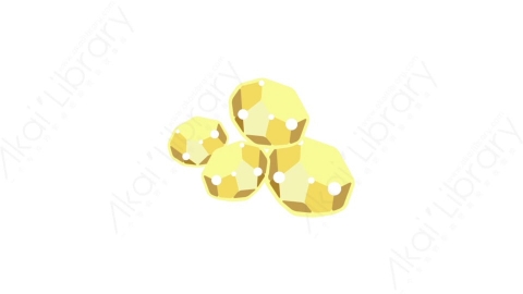 AE模板-MG扁平金融商务办公元素图标Gold nuggets金块