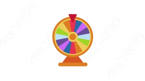AE模板-MG扁平金融商务办公元素图标Wheel of fortune轮盘