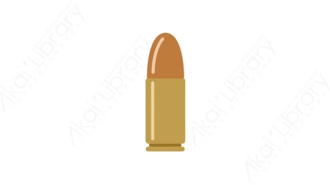 AE模板-MG扁平军事武器元素图标Bullet (one)子弹