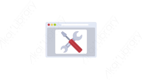 AE模板-MG扁平科技网络元素图标Tools kit web page工具套件网页