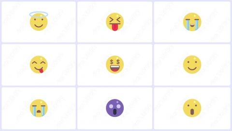 AE模板-MG扁平科技网络元素图标包22_Emoticons