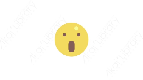 AE模板-MG扁平科技网络元素图标Emoticon (surprised)表情符号惊讶