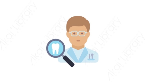 AE模板-MG扁平人物角色头像元素图标Dentist牙医
