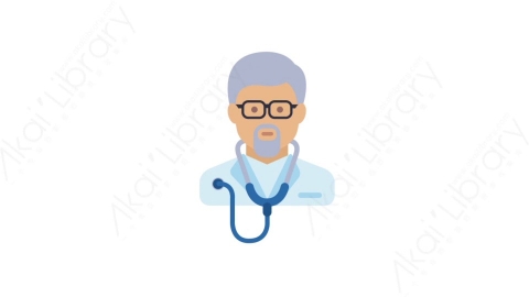 AE模板-MG扁平人物角色头像元素图标Doctor医生