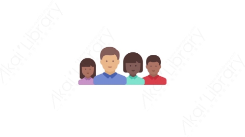 AE模板-MG扁平人物角色头像元素图标Family (two)家庭